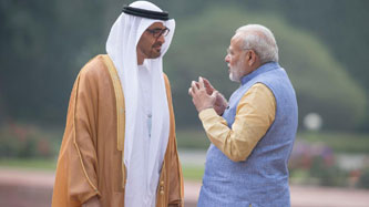 The visit to India of Sheikh Mohamed bin Zayed, Crown Prince of Abu Dhabi and Deputy Supreme Commander of the Armed Forces, pictured with Indian prime minister Narendra Modi, in January has helped cement ties.