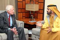 His Highness Sheikh Mohammed bin Rashid Al Maktoum receives Jimmy Carter